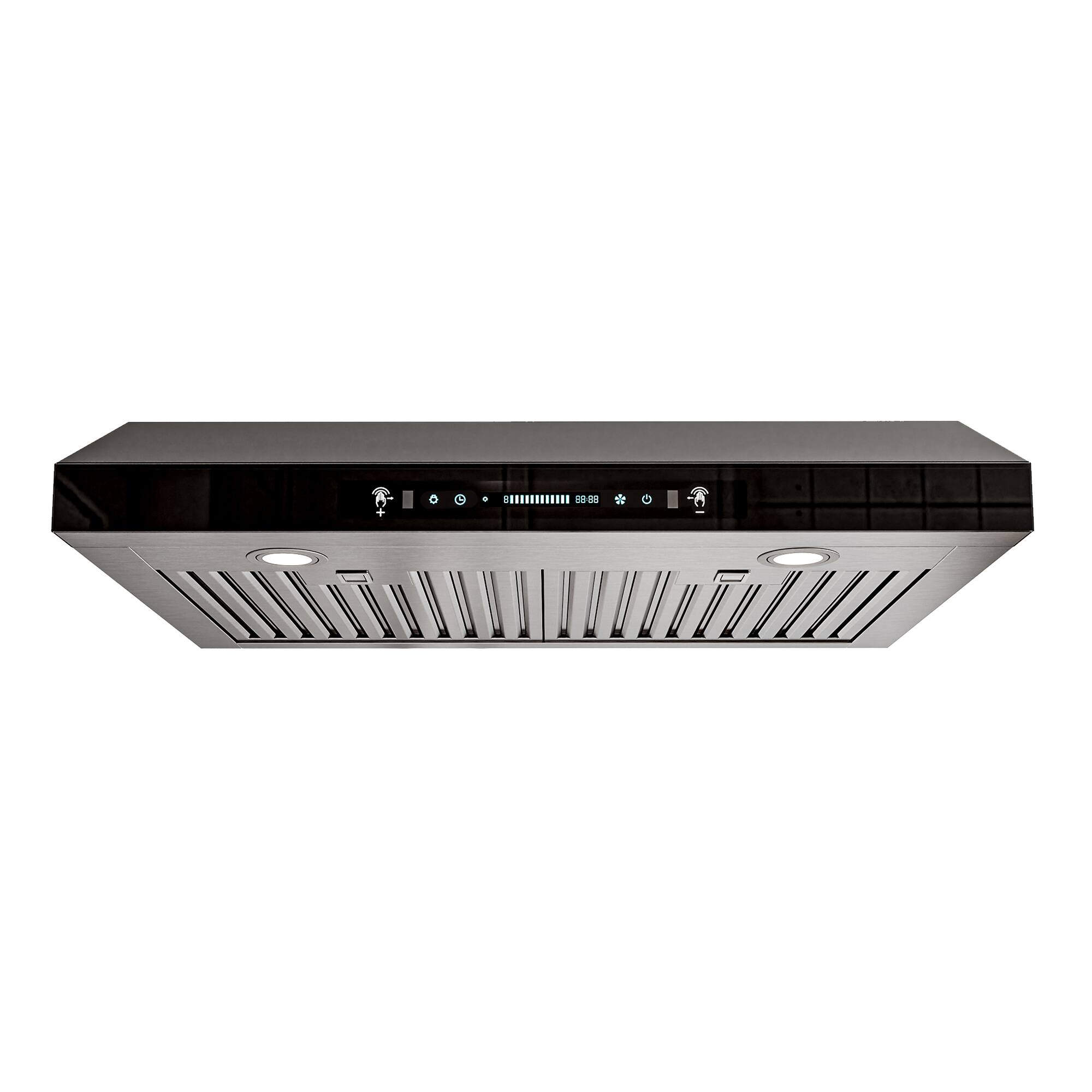 Onefly - 30 inches - Externally Vented - Under cabinet Range Hood - Black Tempered Glass price history on PriceWatchPro