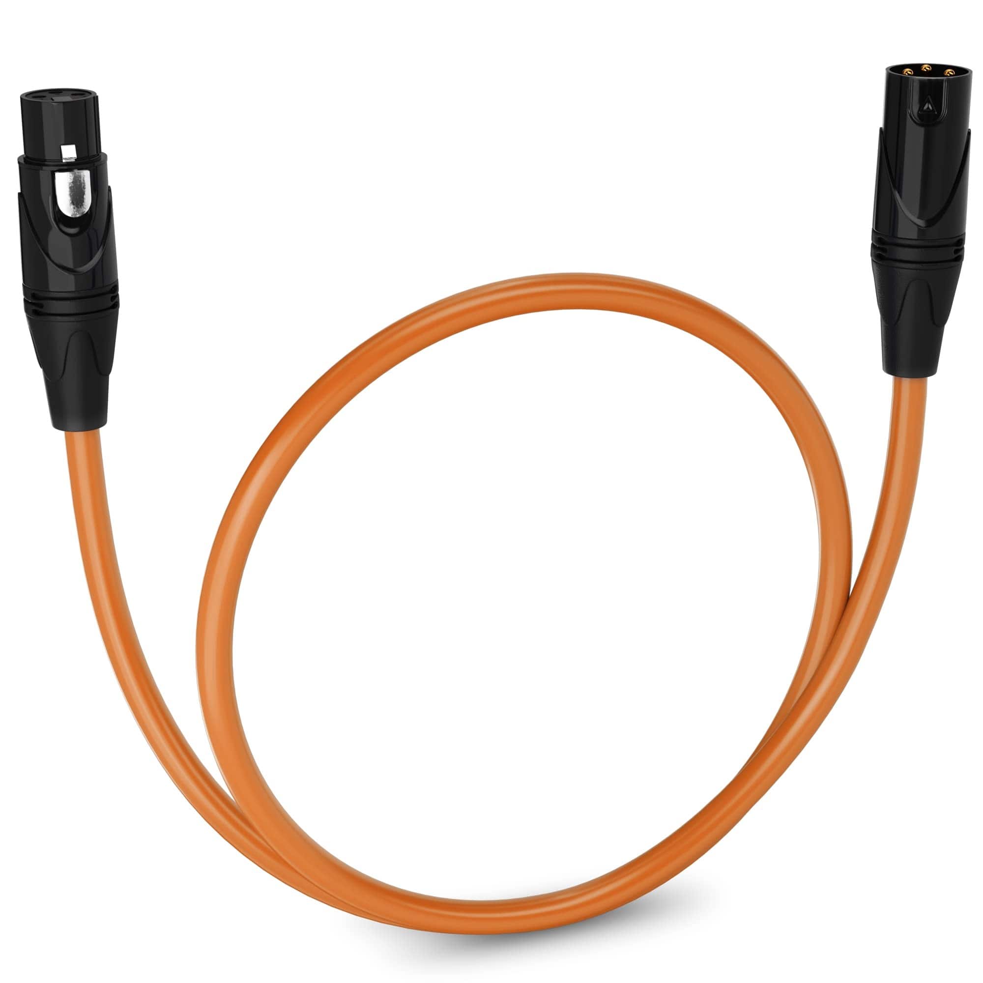 Lyxpro - 1.5 ft Balanced XLR Cable, Male to Female, 3 Pin Microphone Cable - Orange