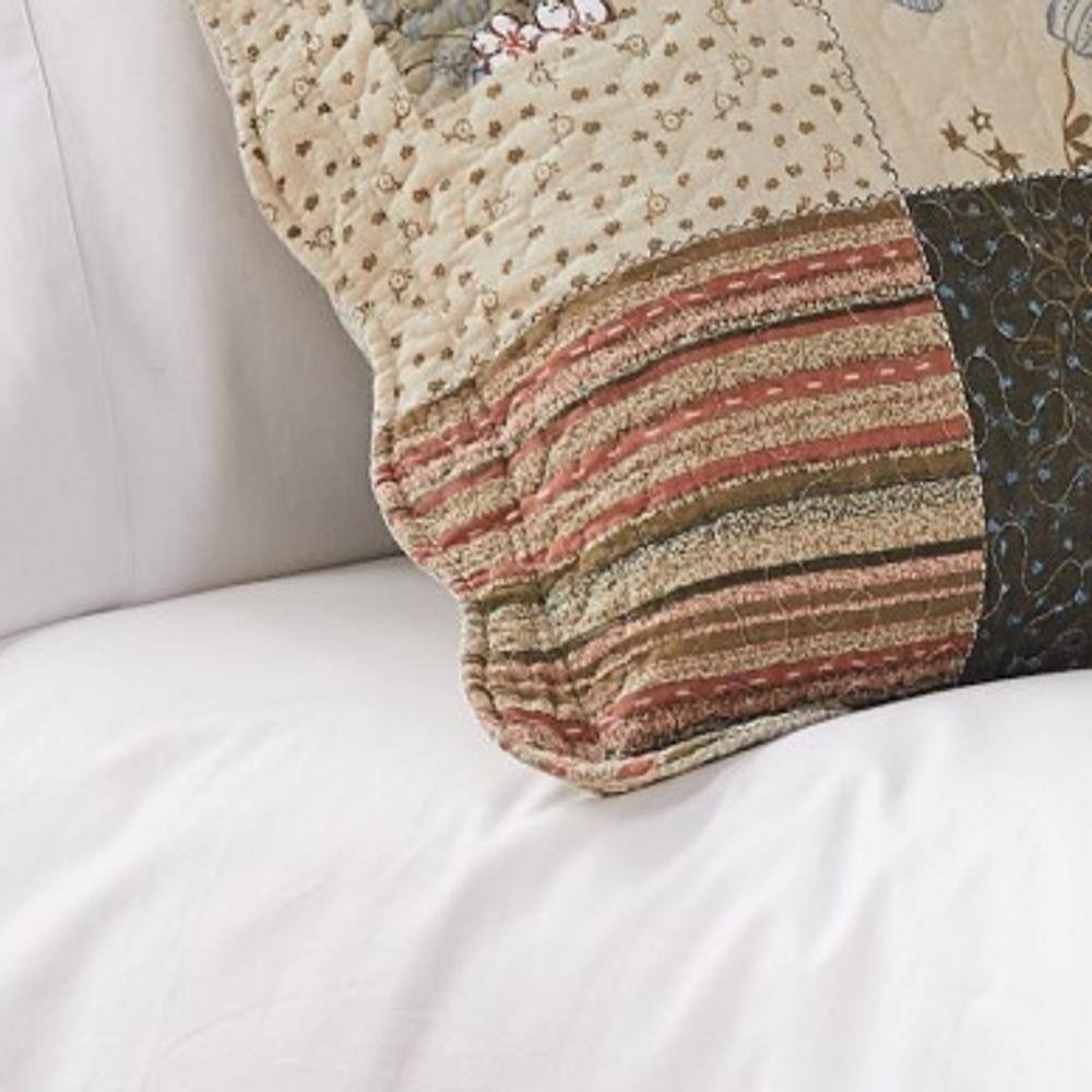 Alt View 2. Greenland Home Fashions - Greenland Home Fashion Sedona Quilt And Pillow Sham Set - 2 - Piece - Twin 68x86", Multi - Multi.