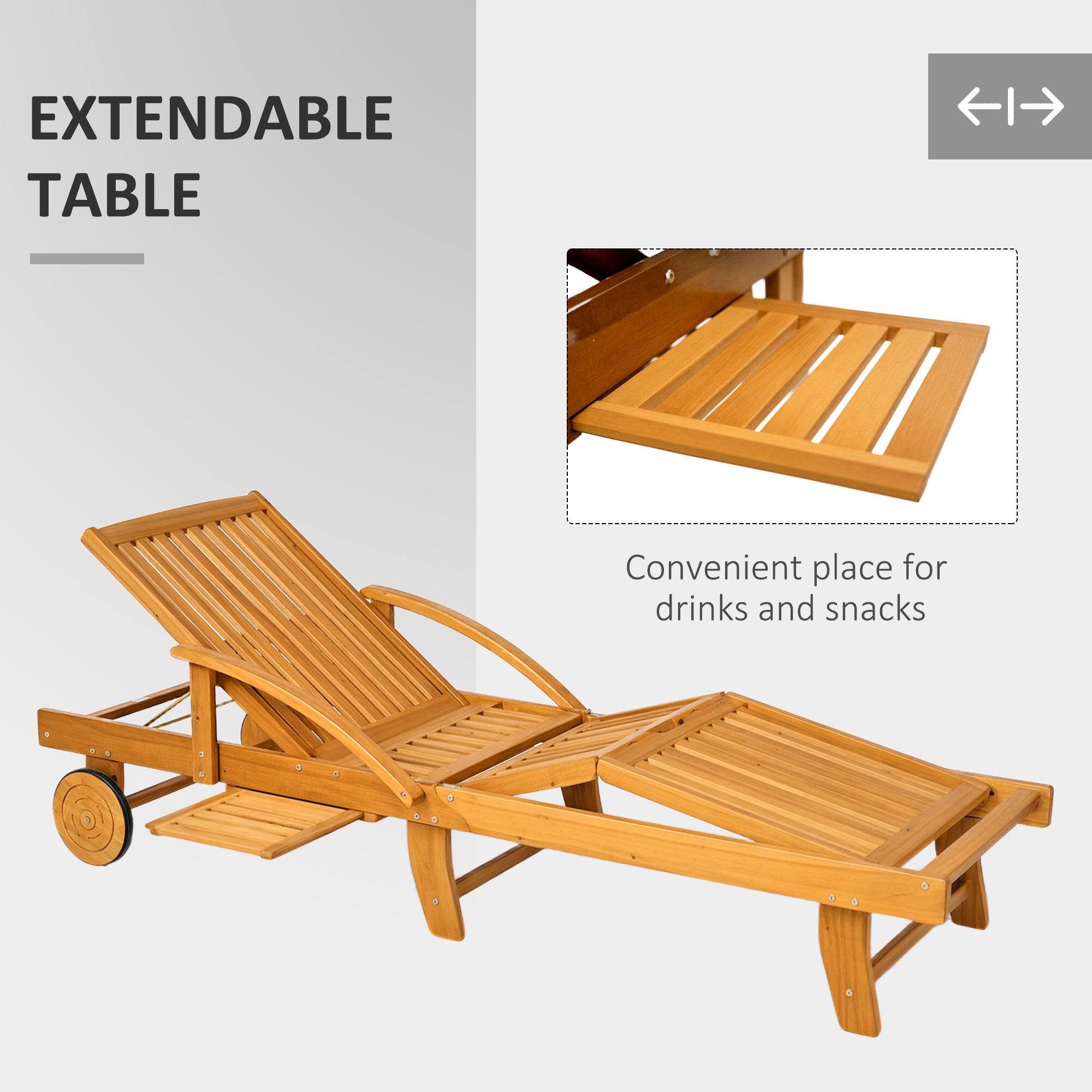 EXTENDABLE TABLE
Convenient place for drinks and snacks