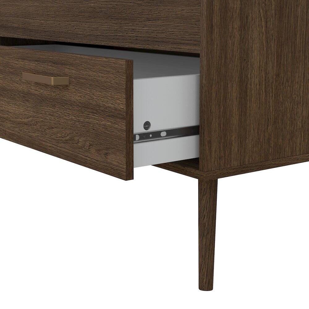 Alt View 5. Tvilum - Tone 8 Drawer Double Dresser, Mocha Oak - Brown.