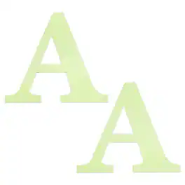 Unique Bargains - 2pcs 3D 3.9" Letter A Mirror Wall Sticker, Self-Adhesive Glow in the Dark for DIY Party Wedding Room Decoration - Green