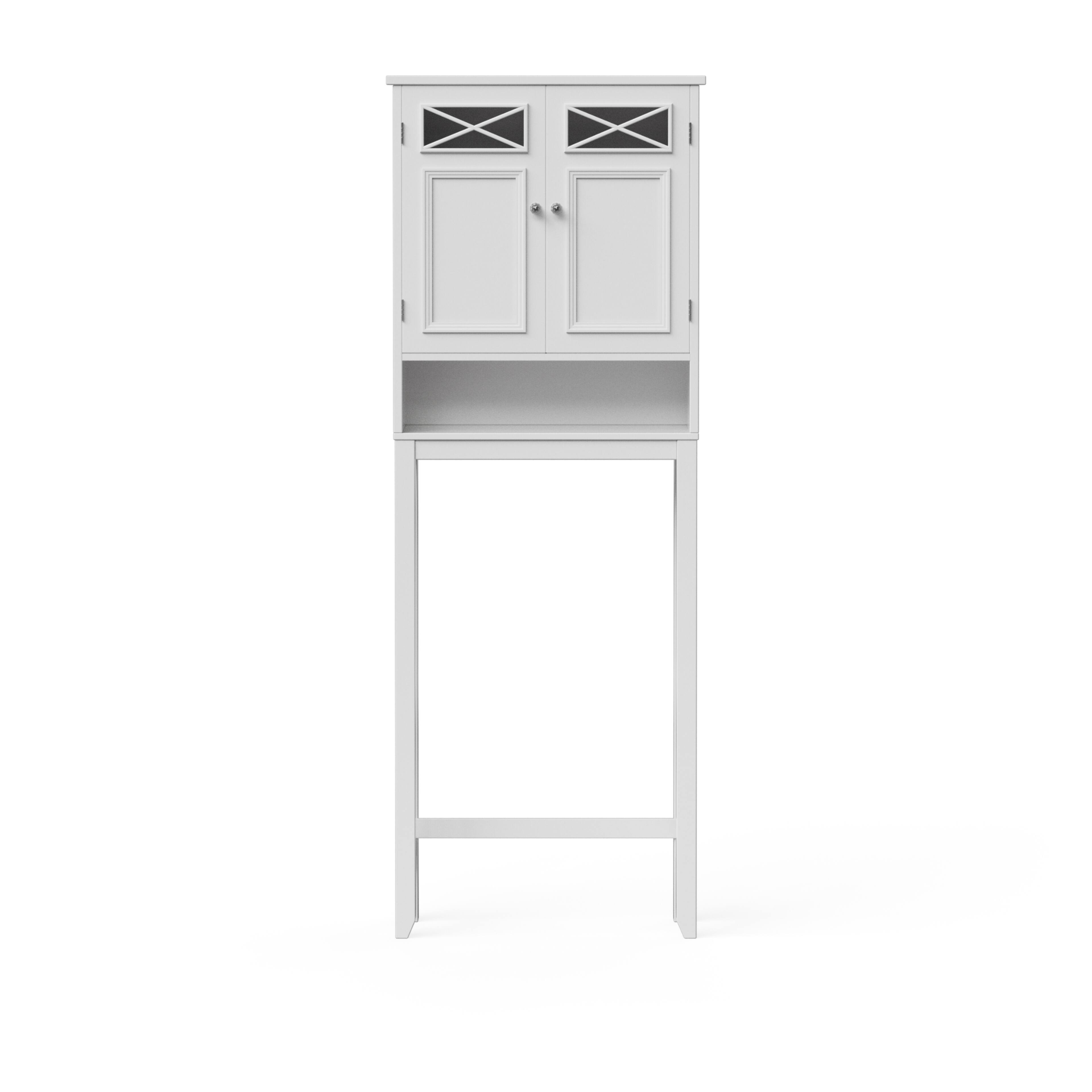 Front. Teamson Home - Dawson Over-the-Toilet Cabinet, 2-Door Bathroom Storage - White.
