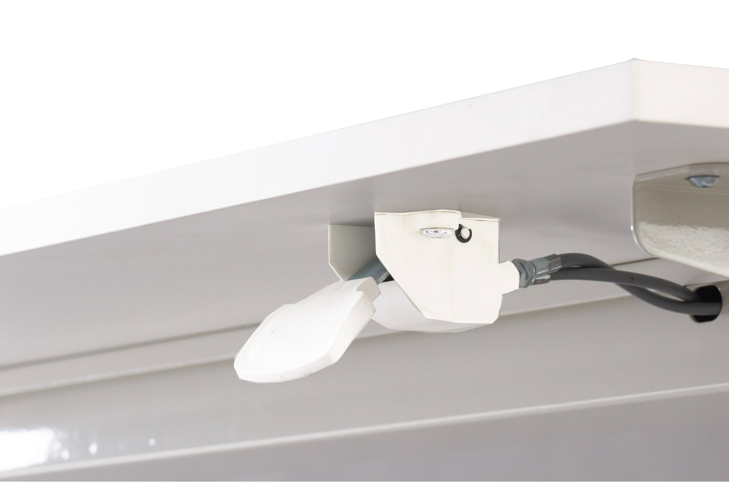 Alt View 4. Glintex - 47'' Standing Desk with Manual Height Adjustment 29.3''-43.3'', Spacious Surface and Sturdy Steel Frame - White.