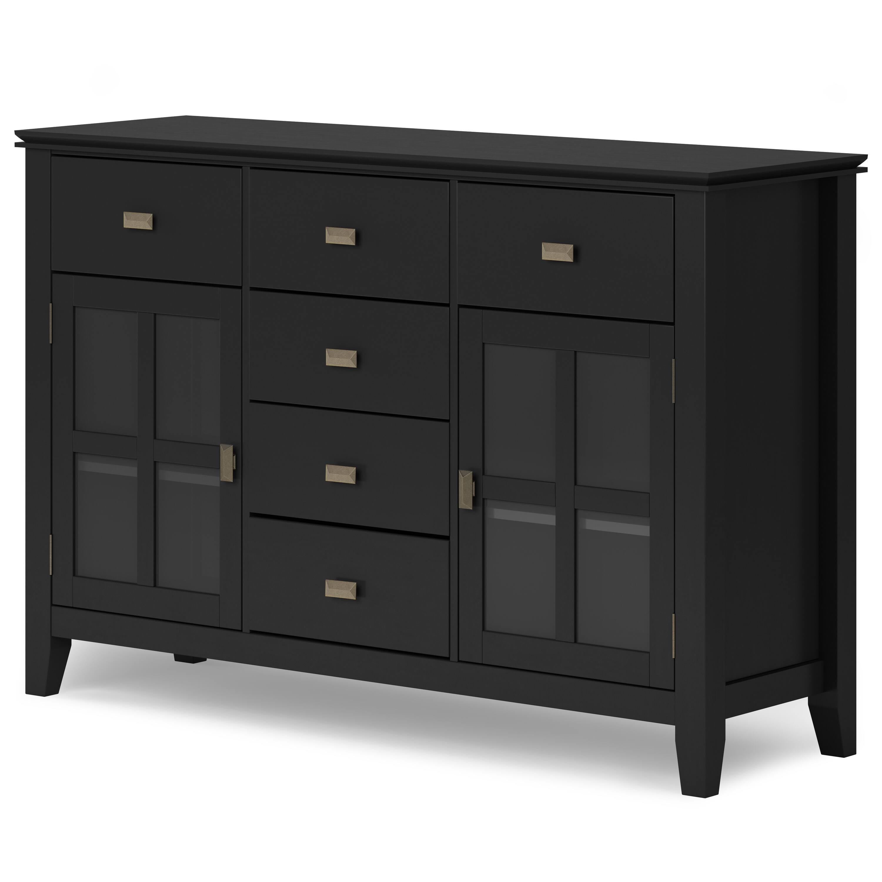 Angle. Simpli Home - Artisan Sideboard Buffet - Black.