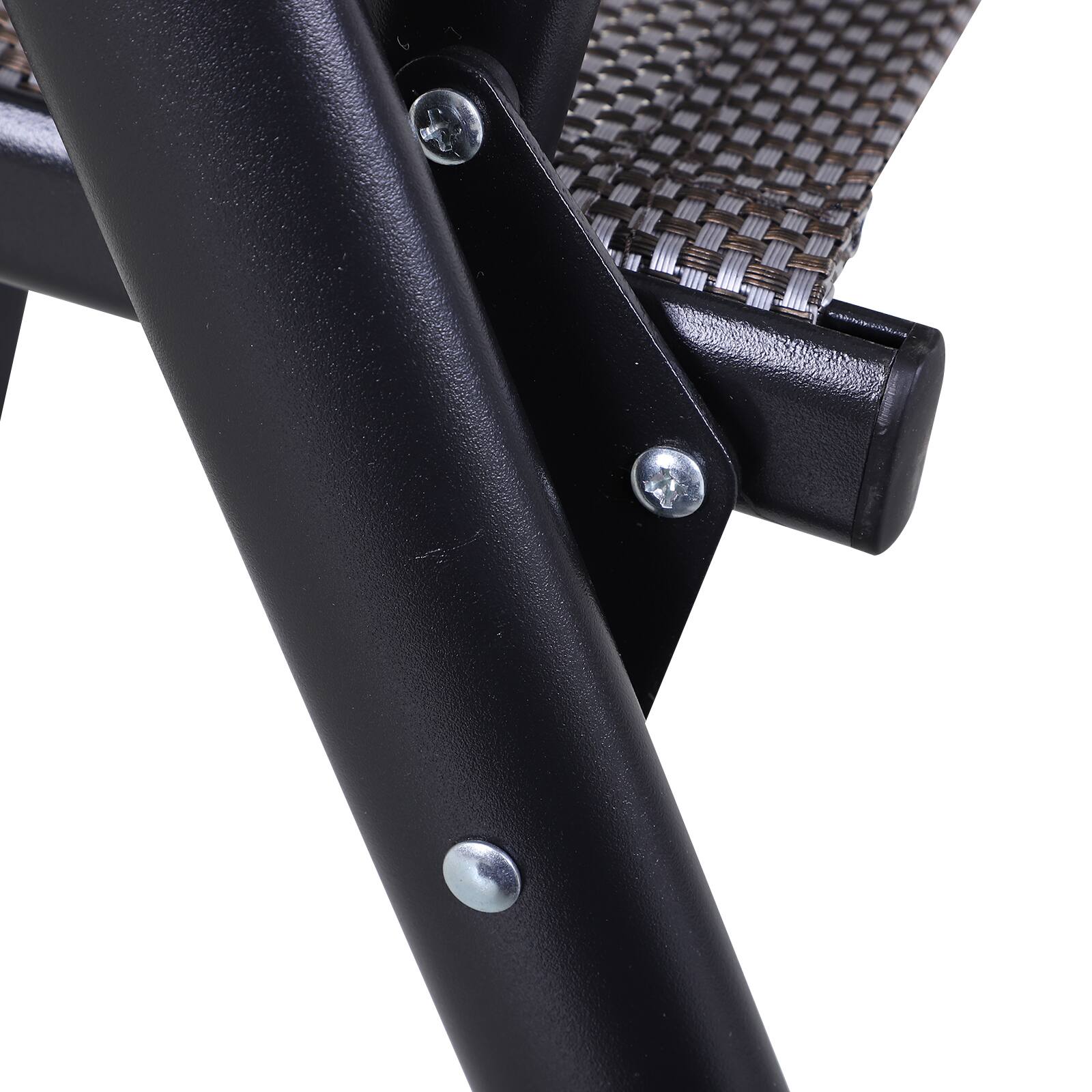 Alt View 8. Outsunny - Set of 2 Patio Folding Chairs, Stackable Outdoor Sling Patio Dining Chairs with Armrests for Lawn, Camping, Dining - gray.