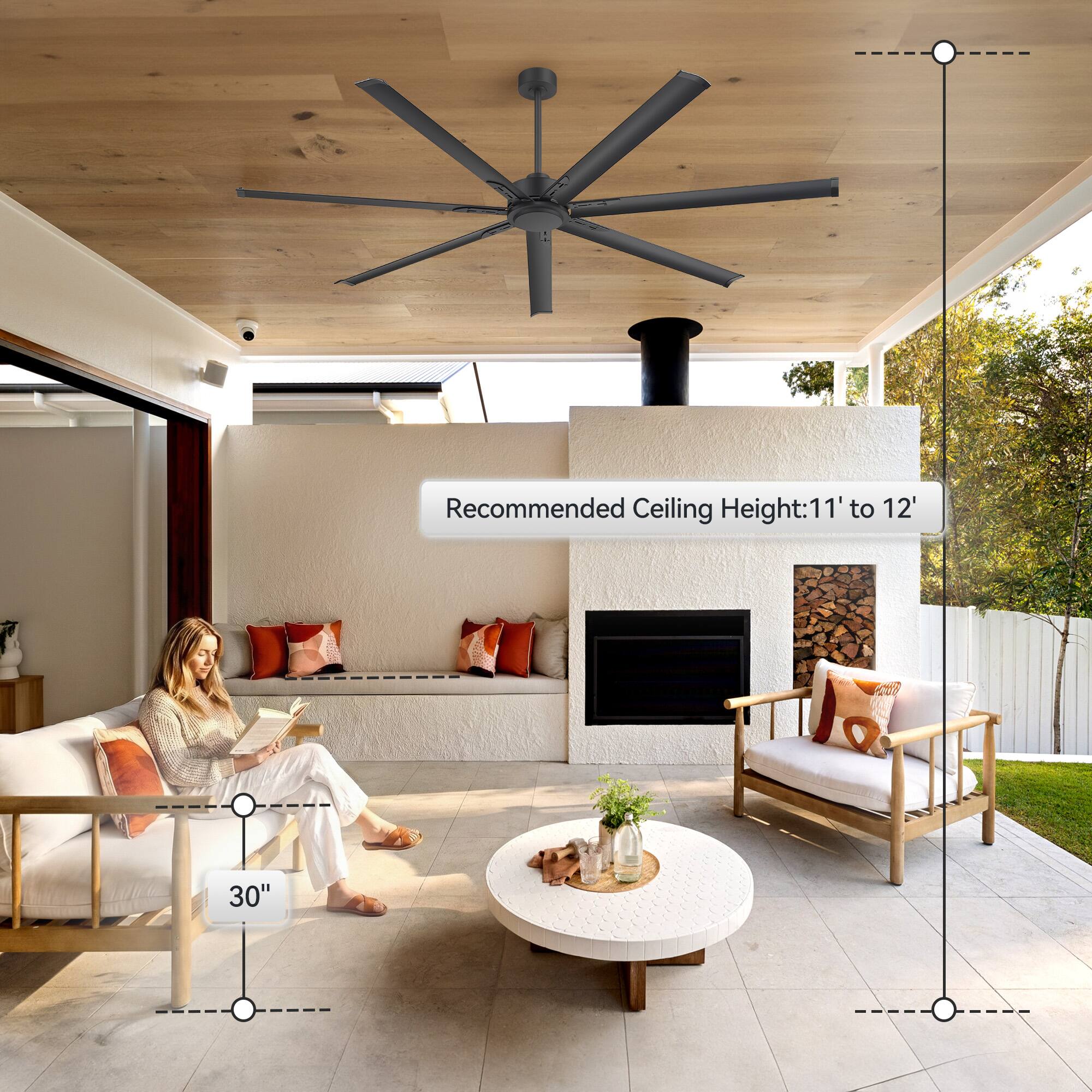 Recommended Ceiling Height: 11' to 12'  
30"