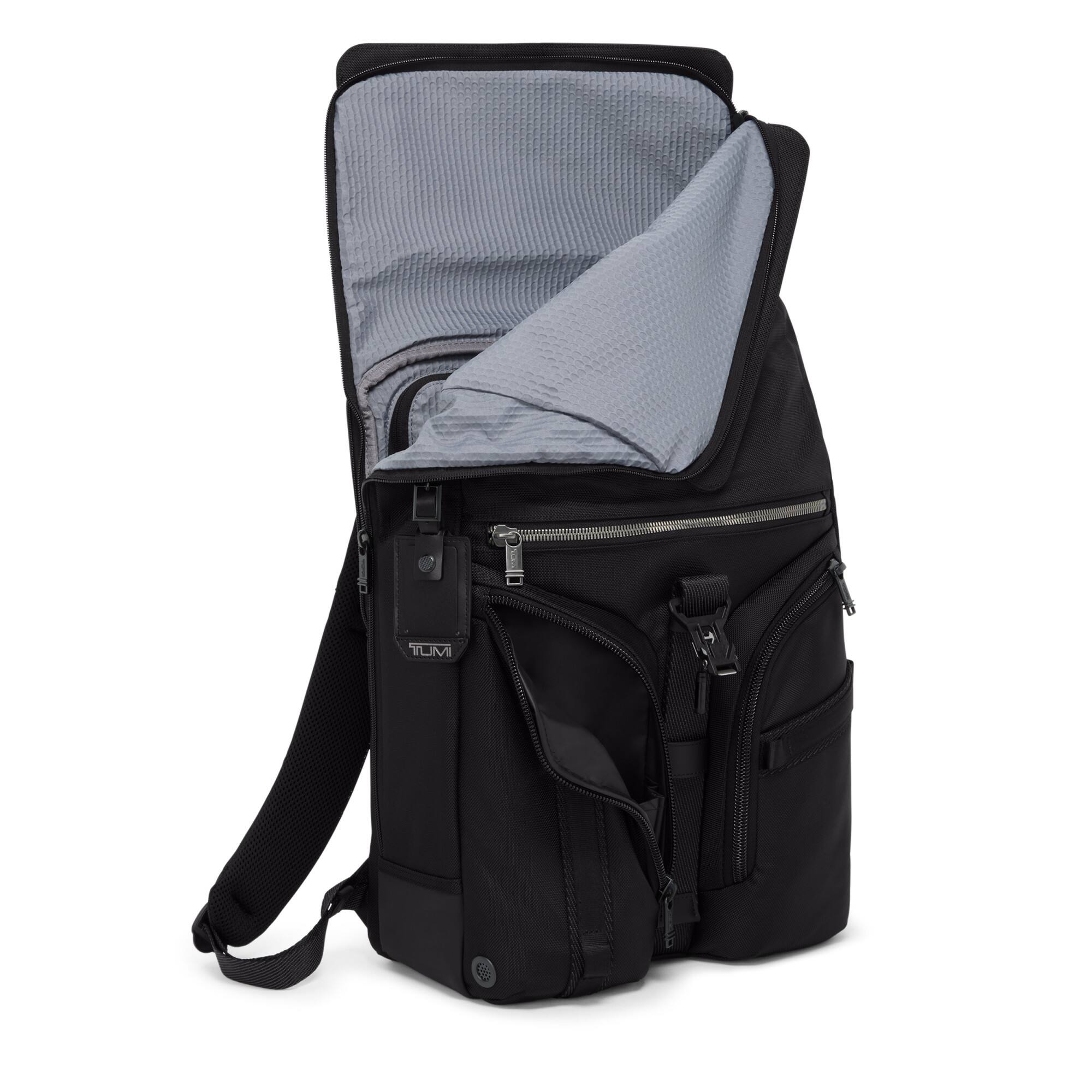 Angle. TUMI - Alpha Bravo Logistics Backpack - Black.