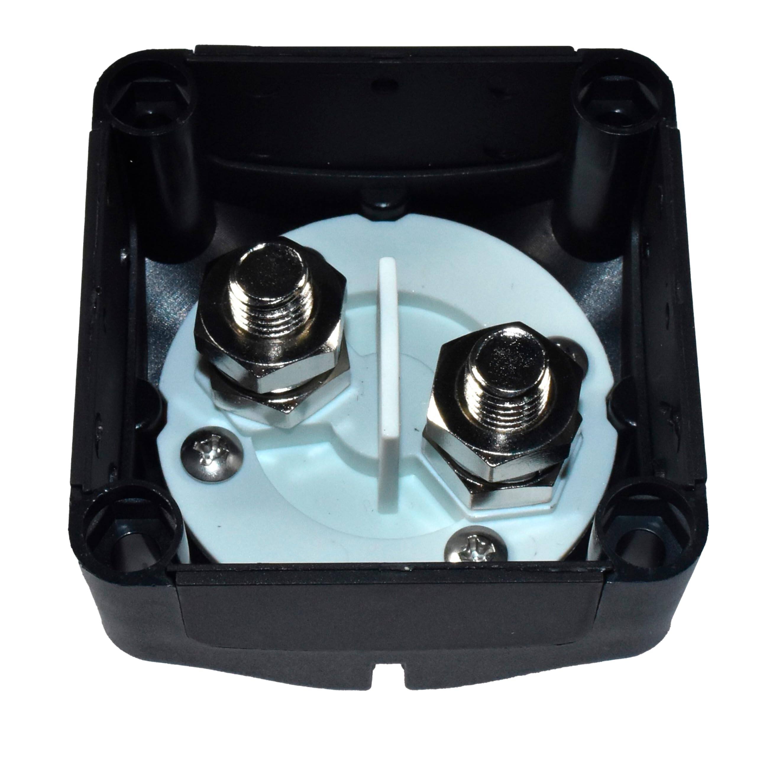 Back. HQRP - Battery Disconnect Master Switch 12-48 V Waterproof Power Isolator Kill 275 A for Car RV Marine Boat - red.