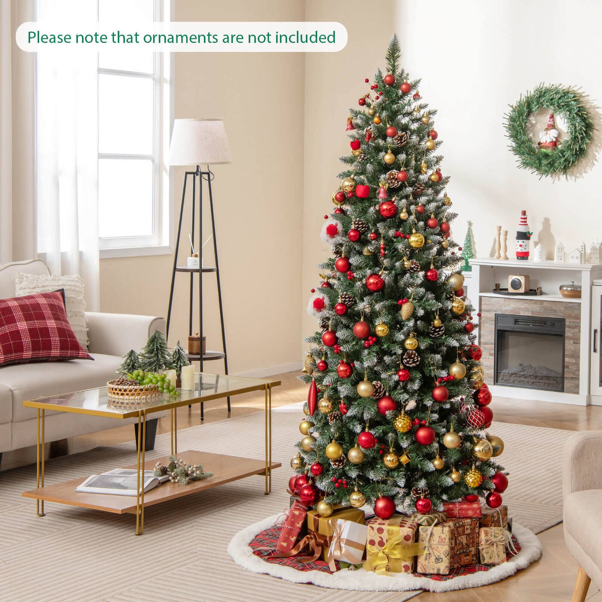 Please note that ornaments are not included.