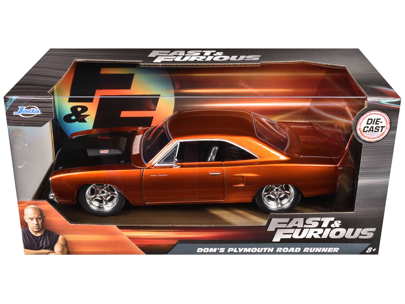 FAST & FURIOUS  
Jada  
DIE-CAST  
DOM'S PLYMOUTH ROAD RUNNER  
8+