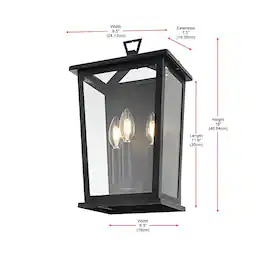 Elegant Lighting - Richmond 7 inch Outdoor Pendant - Black