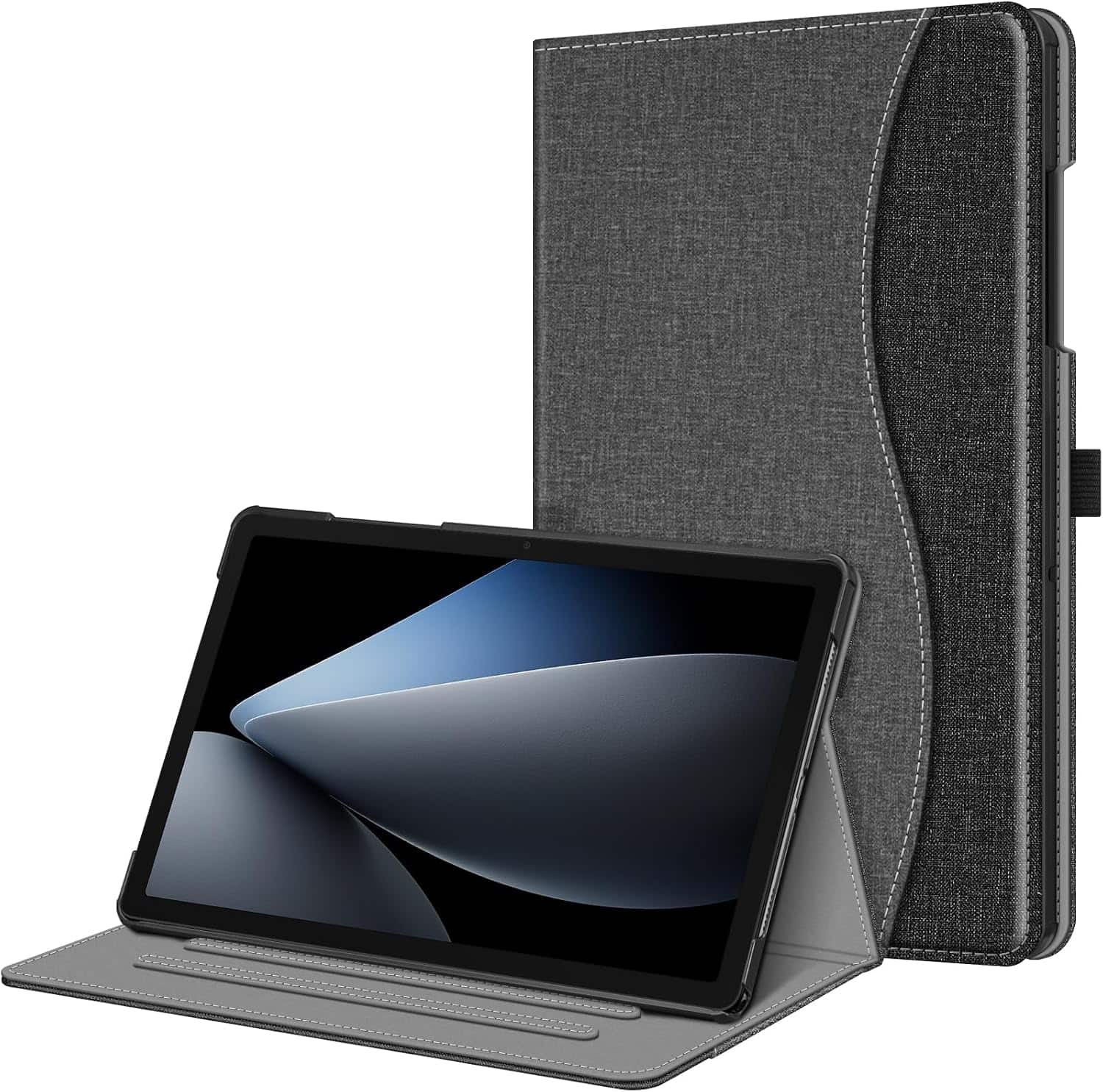 Fintie - Multi-Angle Viewing Case for Samsung Galaxy Tab A11+ / Tab A9+ 11 Inch, With Front Card Pocket, Vegan Leather Exterior - Gray/Black price history on PriceWatchPro