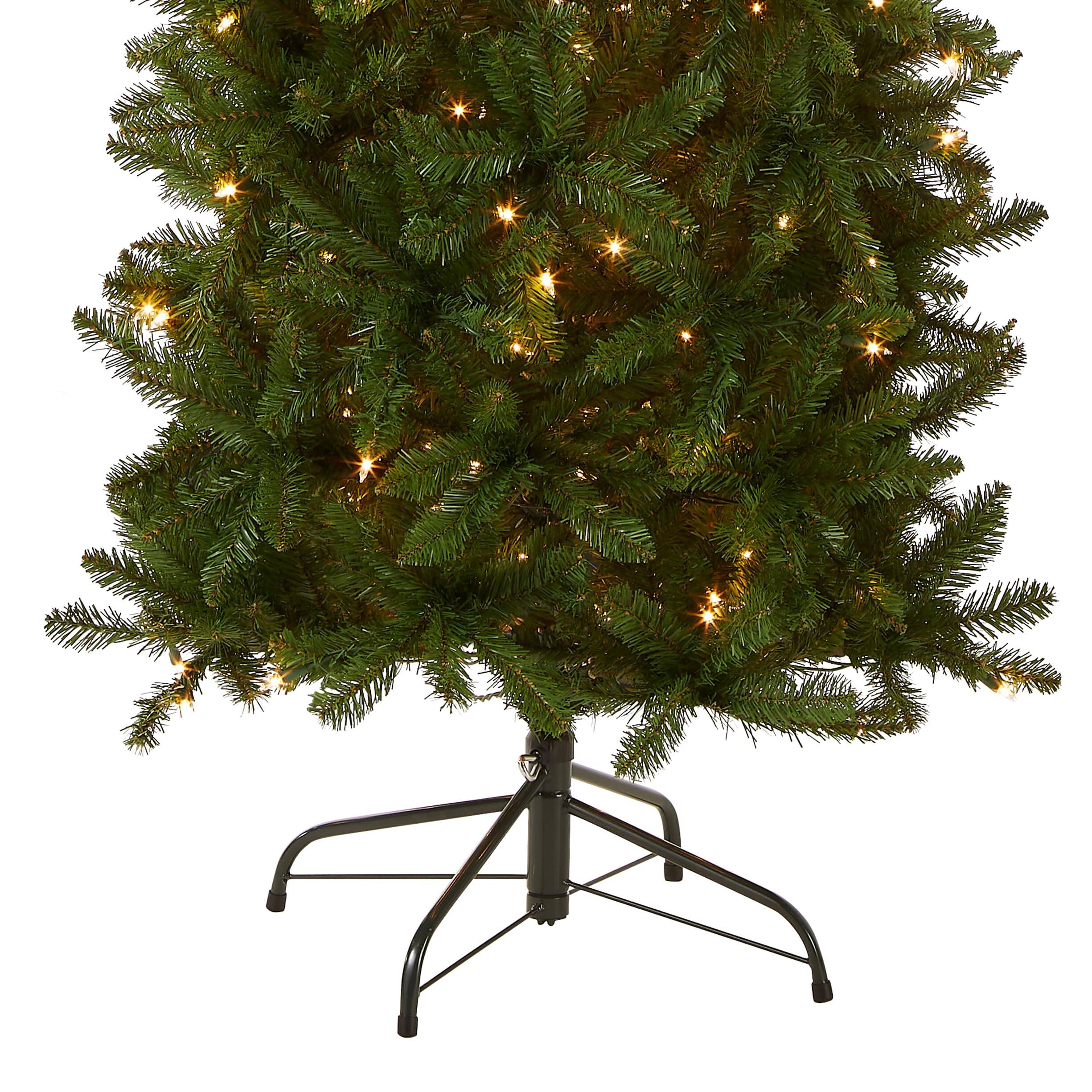 Left. Stylel Star - National Tree Company 9 ft Pre-Lit Kingswood Fir Slim Artificial Christmas Tree, 500 Clear Lights, 1,443 Tips,... - Default.