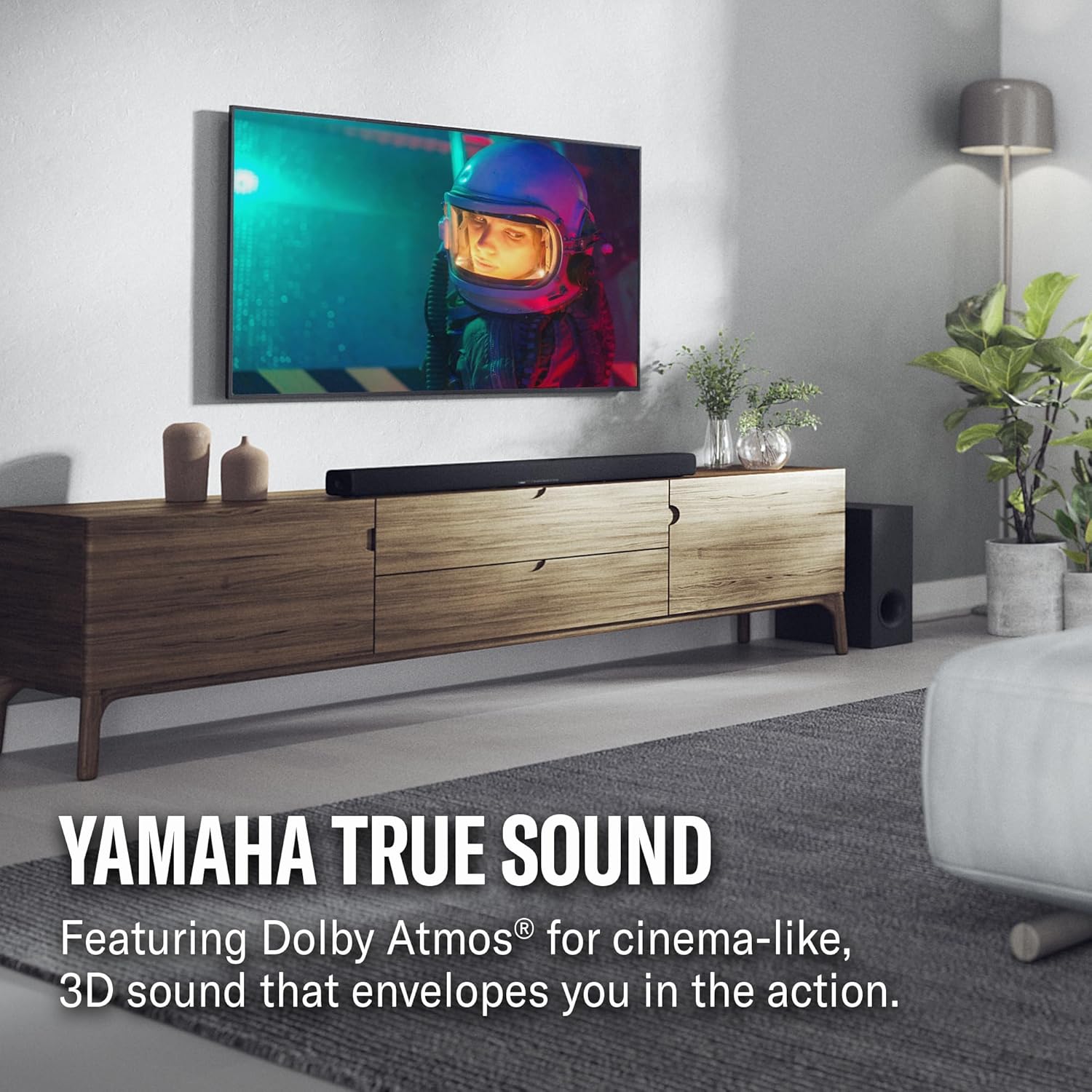 YAMAHA TRUE SOUND  
Featuring Dolby Atmos® for cinema-like, 3D sound that envelops you in the action.