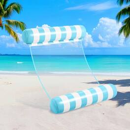 Joyfy - 4-in-1 Hammock Pool Floats, Inflatable Pool Floaties Lounge Chairs, PVC Water Hammock for Fun (Aquablue)
