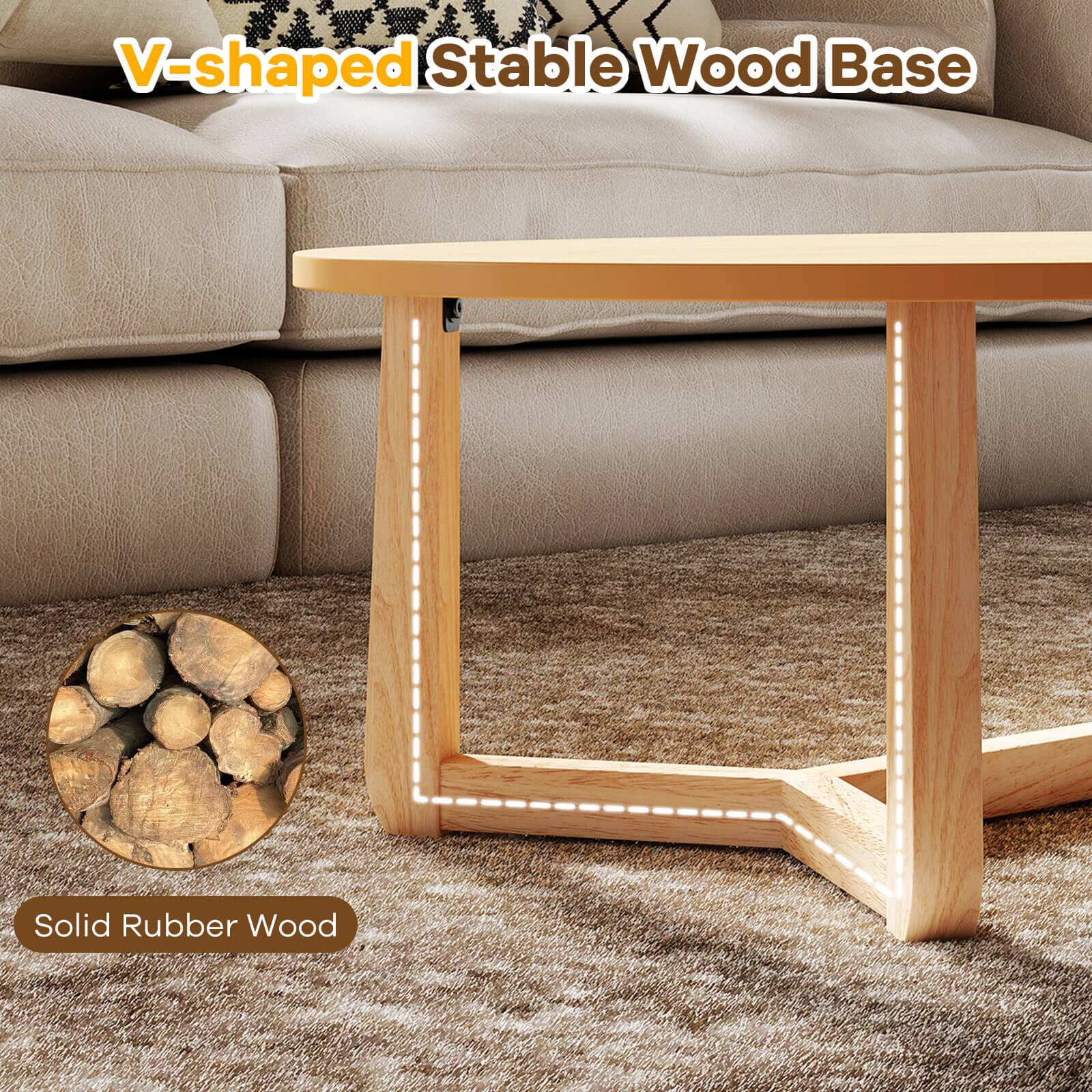 V-shaped Stable Wood Base

Solid Rubber Wood