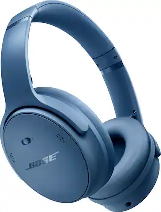 Front. Bose - QuietComfort Wireless Noise Cancelling Over-the-Ear Bluetooth Headphones - Blue Dusk.