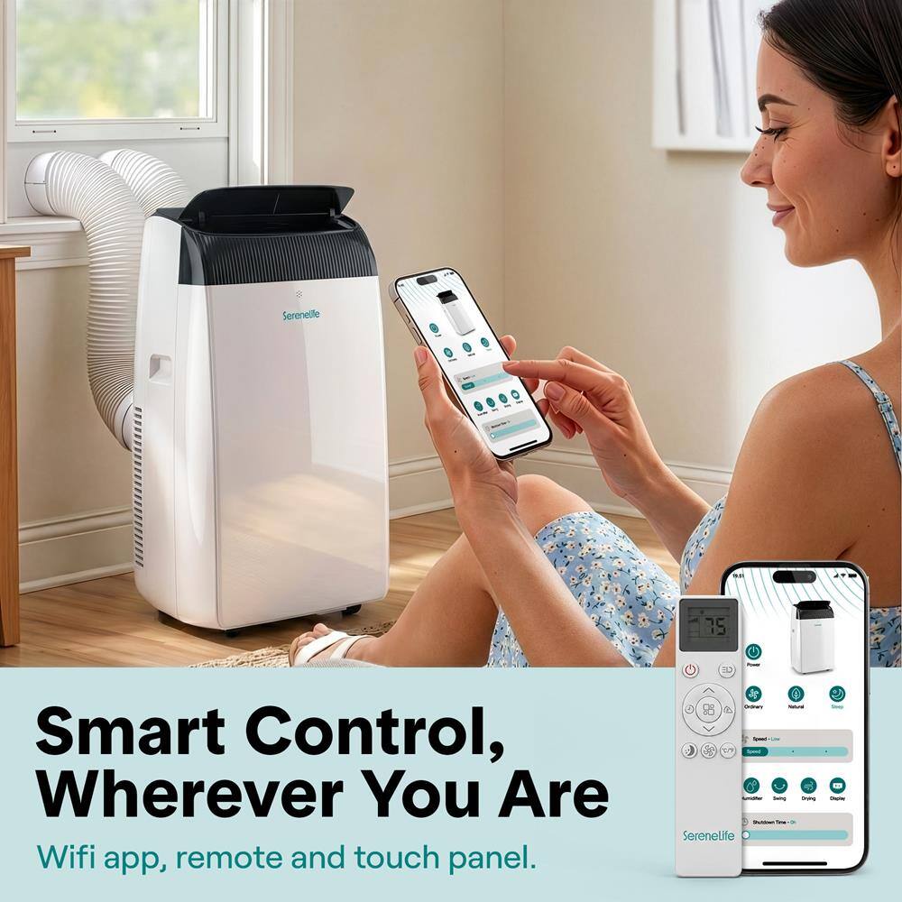Serenelle C Smart Control, Wherever You Are Wifi app, remote and touch panel.