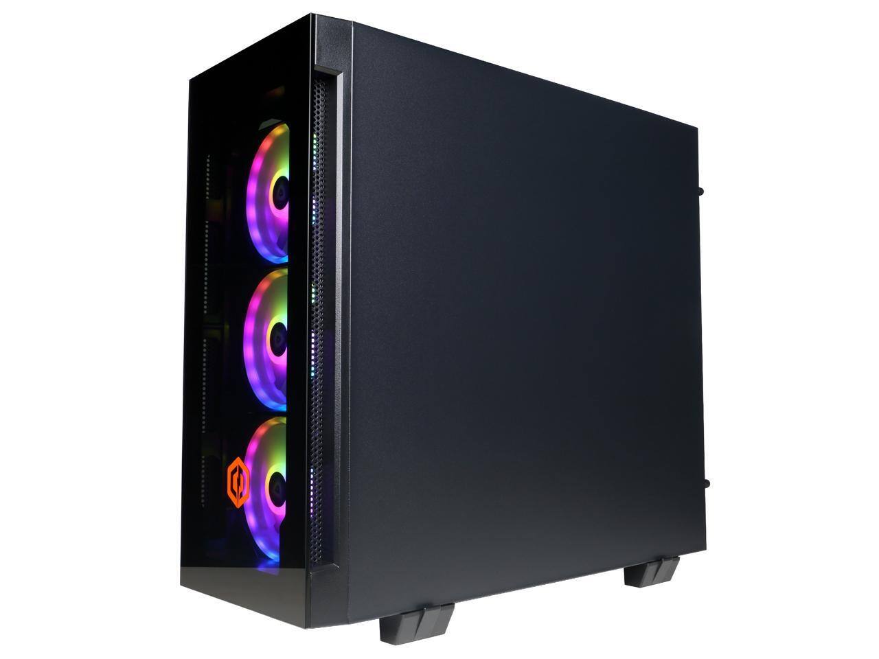 Alt View 4. CyberPowerPC - CyberPowerPC Gamer Master GM70939 - Ryzen 5 5500, 16GB DDR4, RTX 3050 6GB, 1TB NVMe SSD, Windows 11 - Black.