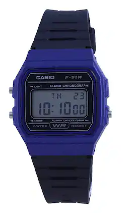 Casio - Digital F-91WM-2A Unisex Watch Alarm Chronograph Stopwatch 30M - Black