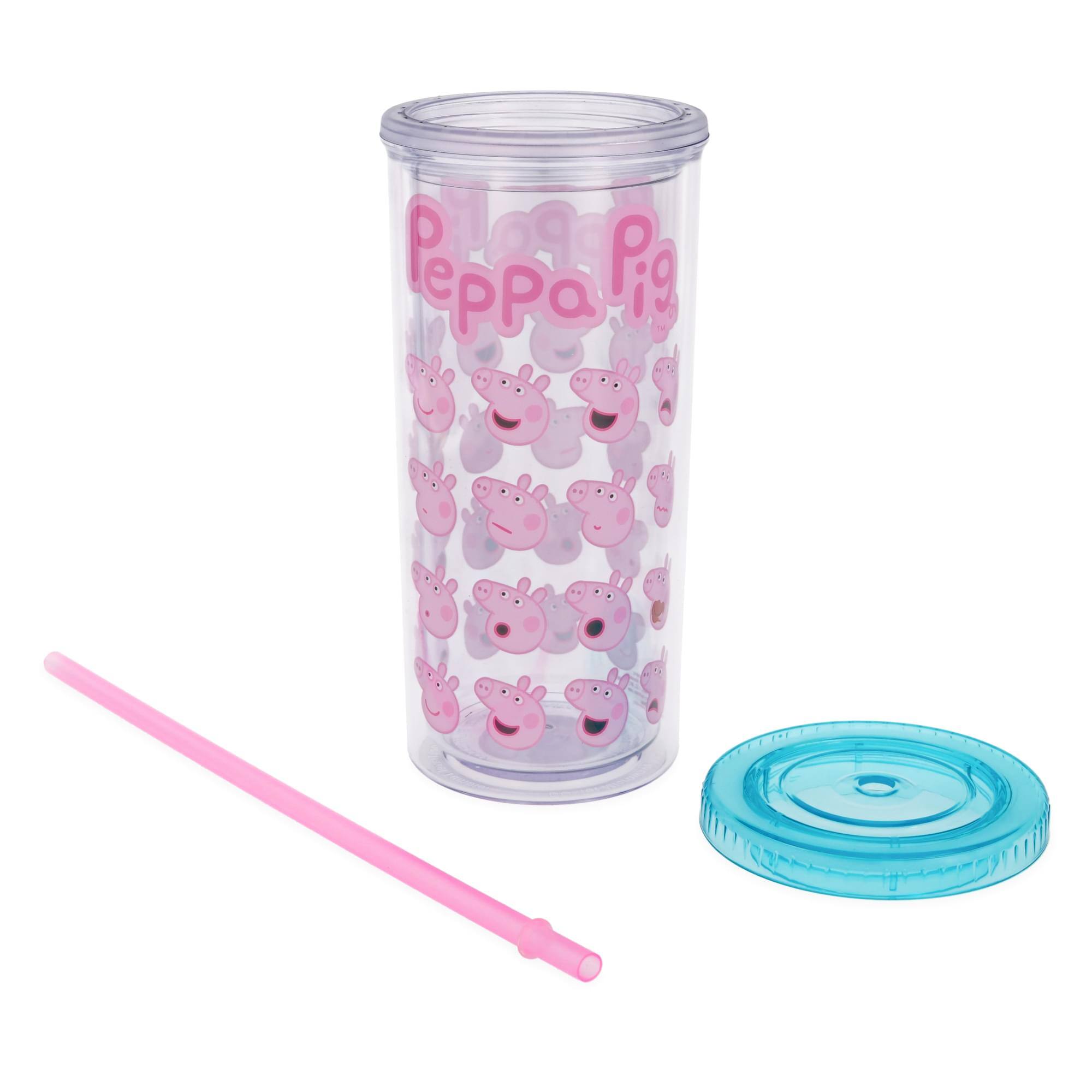 Alt View 10. Silver Buffalo - Peppa Pig Expressions 20-Ounce Carnival Cup With Lid and Straw - Multi-Colored.