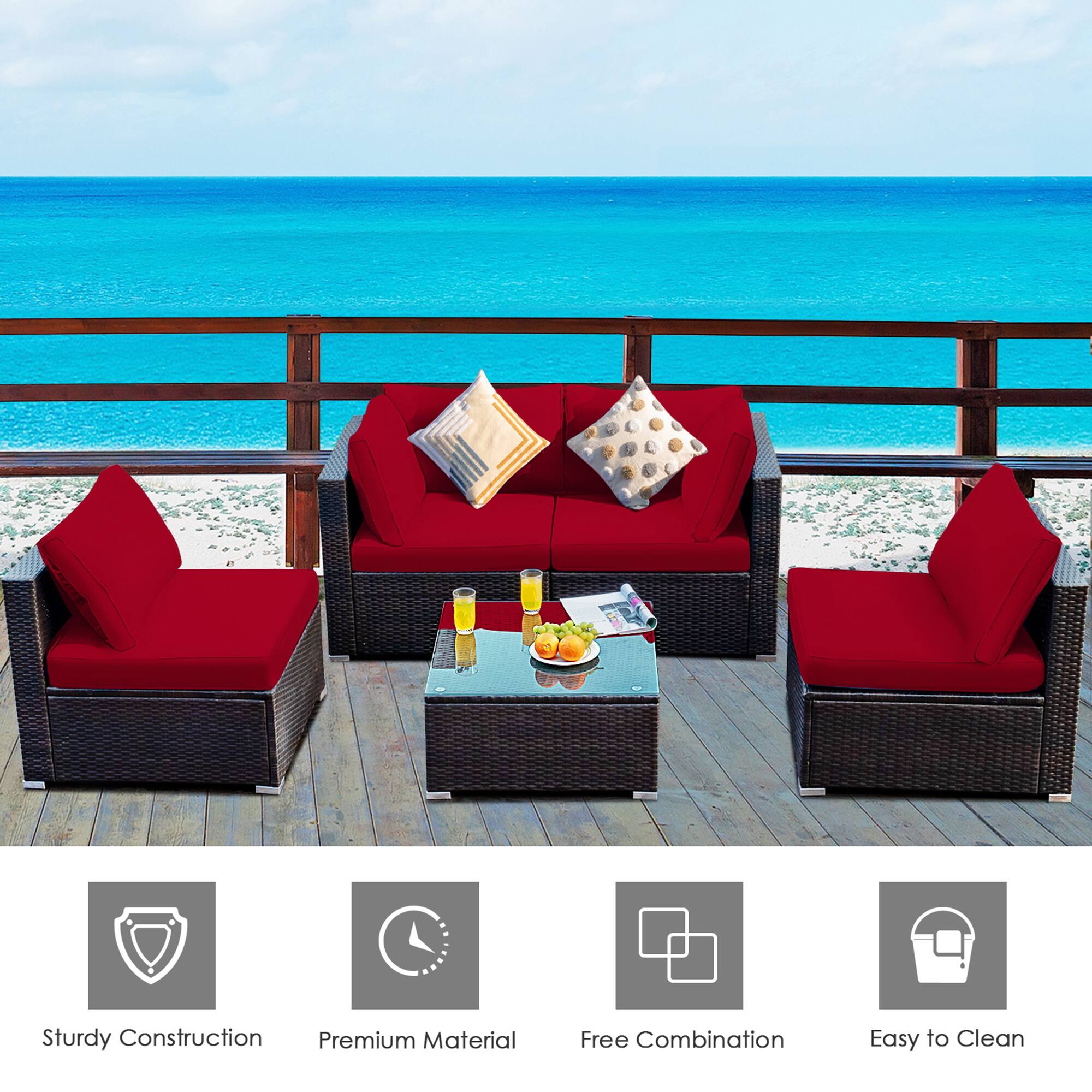 Sturdy Construction  
Premium Material  
Free Combination  
Easy to Clean