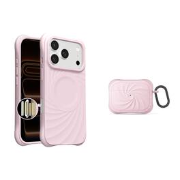 Ornarto - Vortuxe for iPhone 17 Pro Max Case 6.9" and for AirPods Pro 2 Case - Pink