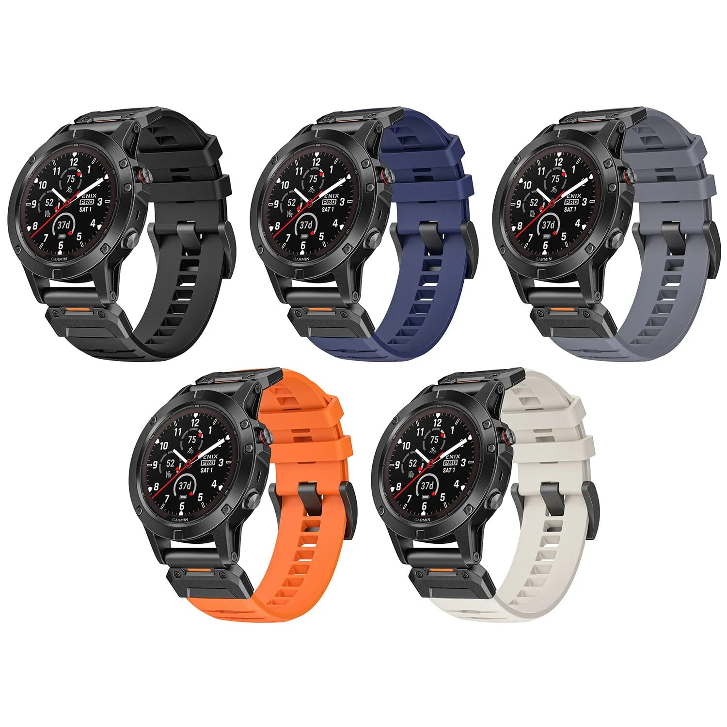 StrapsCo Elite FKM Strap QuickFit 26 Watch Band For Garmin Fenix 8