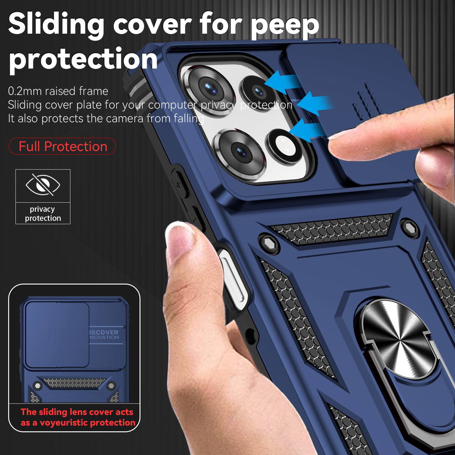 Sliding cover for peep protection

0.2mm raised frame
Sliding cover plate for your computer privacy protection
It also protects the camera from falling

Full Protection

privacy protection

The sliding lens cover acts as a voyeuristic protection