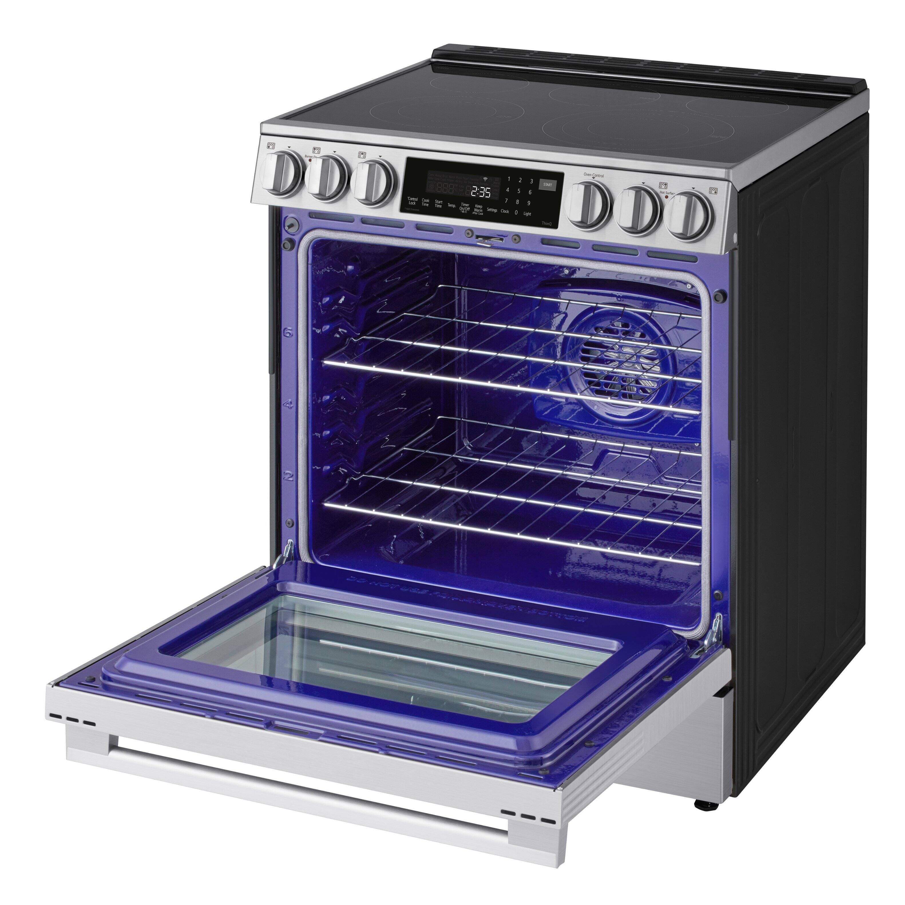 Alt View 15. LG - 6.3 Cu. Ft. Slide-In Electric True Convection Smart Range with Air Fry and 2 UltraHeat Elements - PrintProof Stainless Steel.