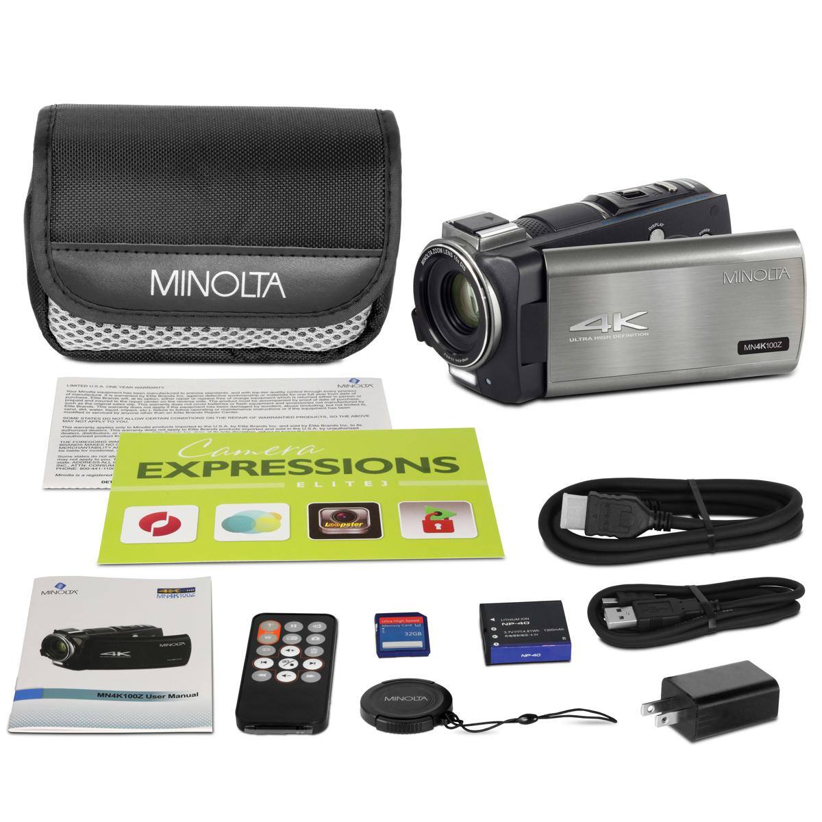 MINOLTA  
4K ULTRA HOCH  
MINOLTA MN4K100Z  
LATER  
MINOLTA  
LIVE  
Camera EXPRESSIONS ELITE3  
Loapster  
MINOLTA  
MN4K100Z  
4K  
ADOVIM  
TO 03  
. RU  
C 1268  
OXHUM NIMAO  
MN4K100Z User Manual  
MINOLTA