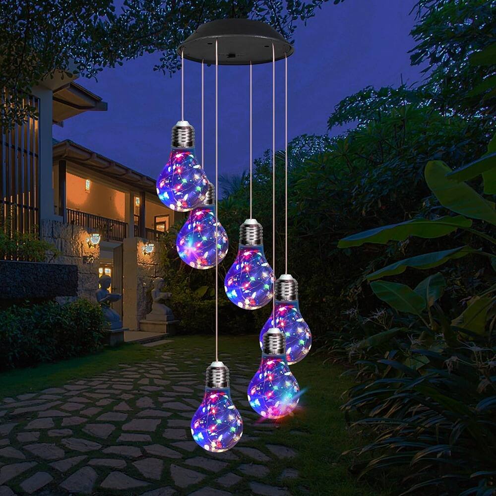 PARKER SLATER - Solar Wind Chimes with Colorful Lights, Outdoor Hanging Lights for Garden, Yard, Balcony, Bedroom, Christmas Decor, Gift - Color Changing