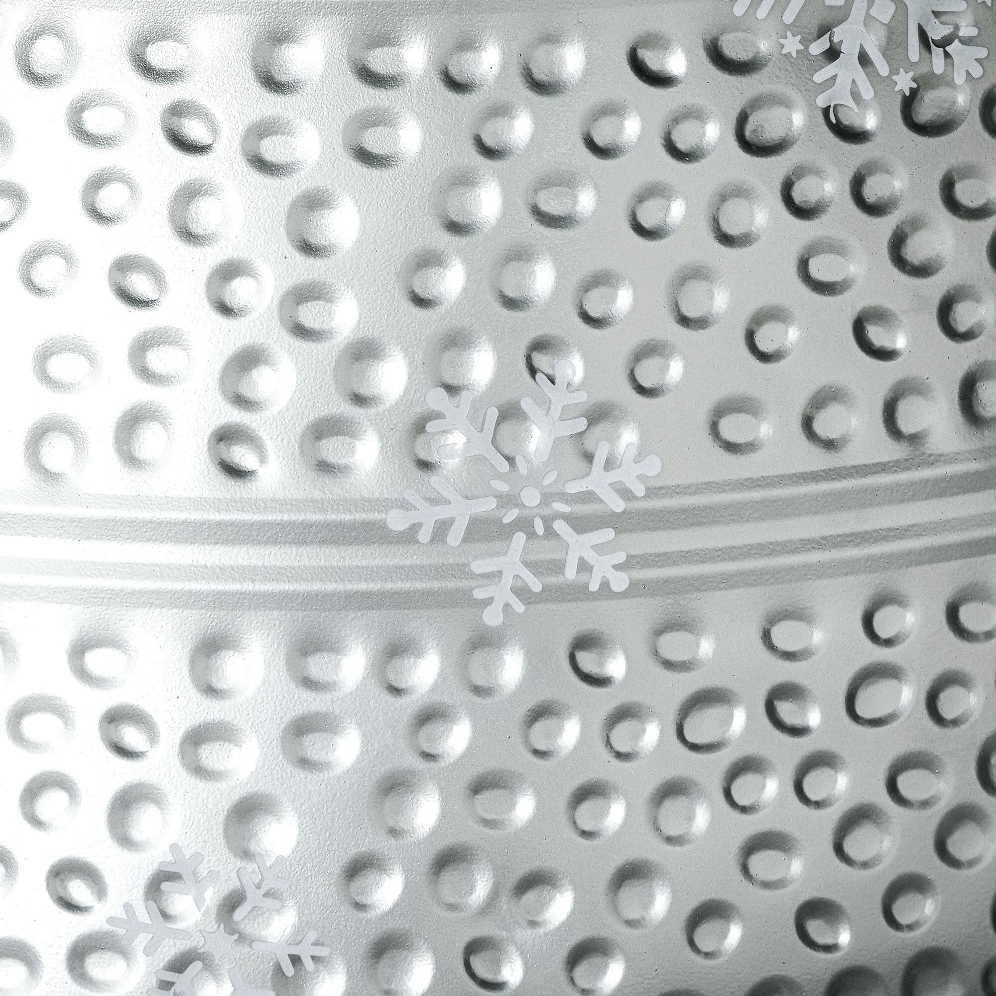 Alt View 8. Homcom - Steel Christmas Tree Collar Ring Skirt, 26x26x9 Inch Home Decoration - Silver.