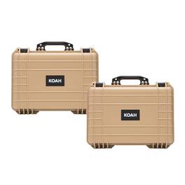 Koah - Weatherproof Hard Case with Customizable Foam (18 x 14 x 7 Inch) - (2-Pack)