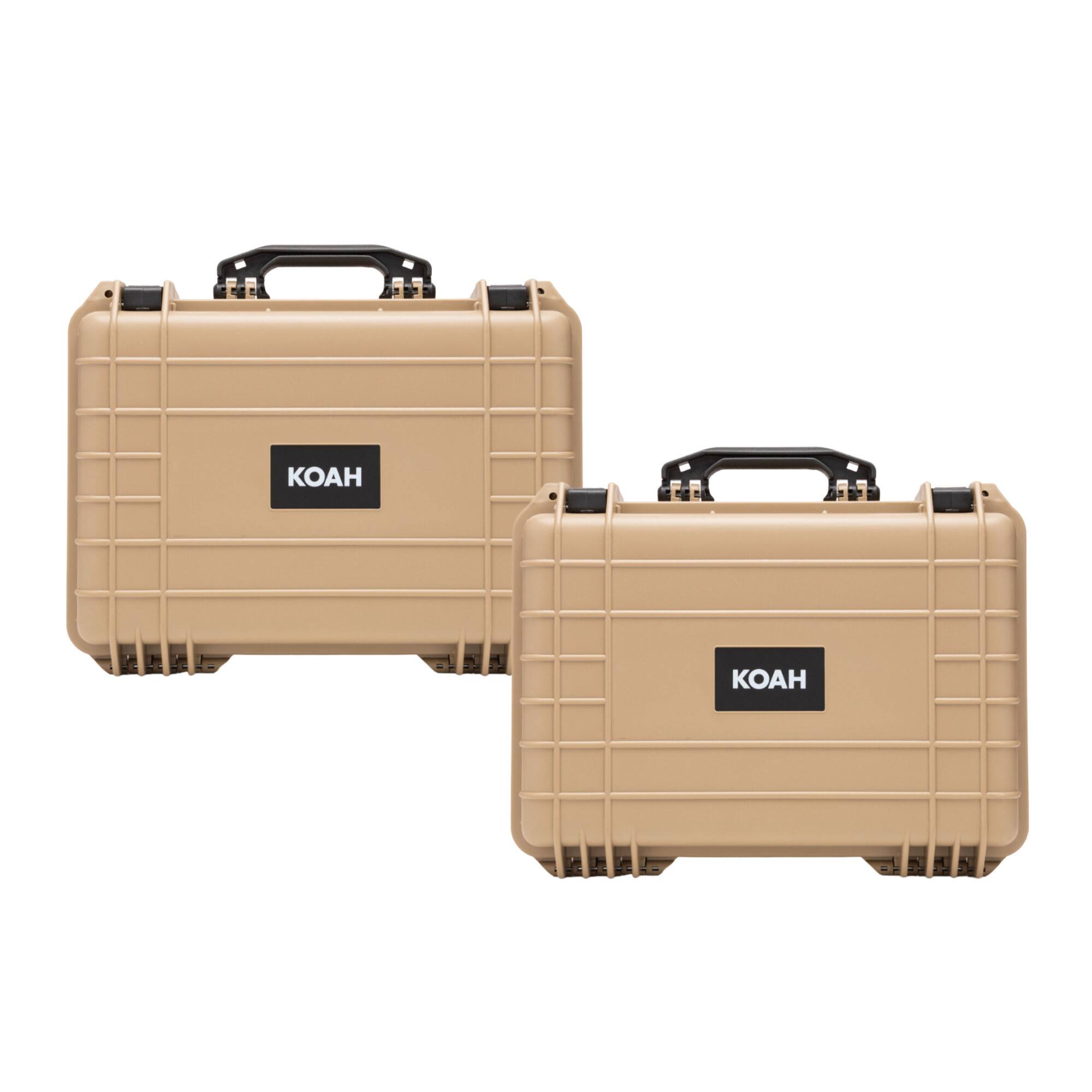 Front. Koah - Koah Weatherproof Hard Case with Customizable Foam (18 x 14 x 7 Inch) - (2-Pack).