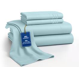 Lux Decor Collection - 4-Piece King Bed Sheet Set, Ultra Soft Microfiber, Deep Pocket, Wrinkle-Resistant, Hypoallergenic, All-Season Comfort - Blue