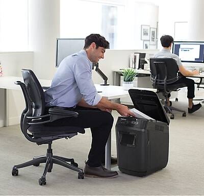 Alt View 4. Fellowes - AutoMax 150C Hands Free Cross-Cut Commercial Shredder  - Black.