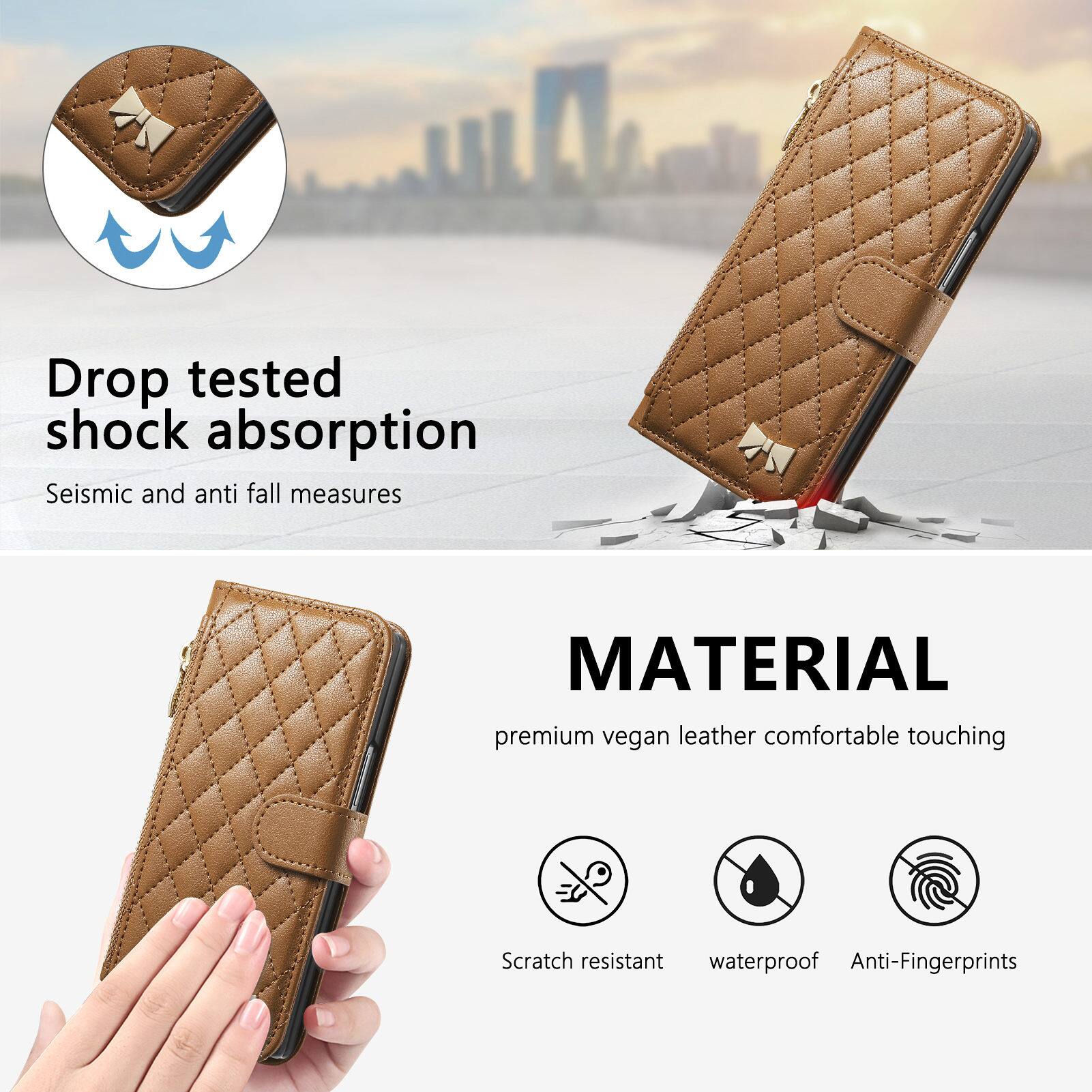 Drop tested shock absorption  
Seismic and anti fall measures  

MATERIAL  
premium vegan leather comfortable touching  
Scratch resistant waterproof Anti-Fingerprints
