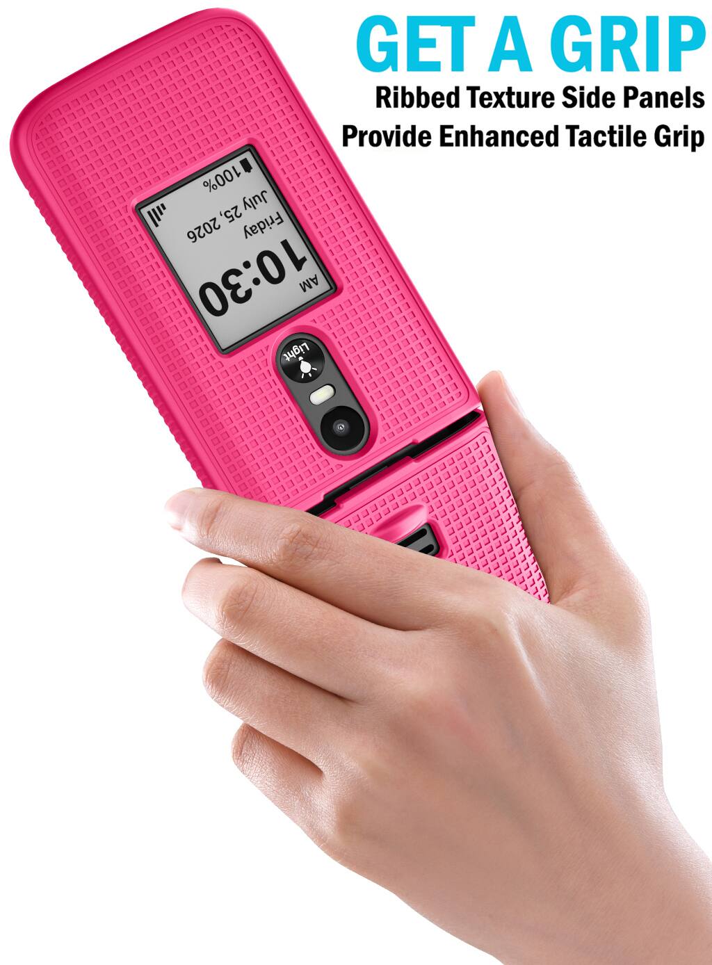 Nakedcellphone Textured Case for Lively Jitterbug Flip 3 Phone Hard ...