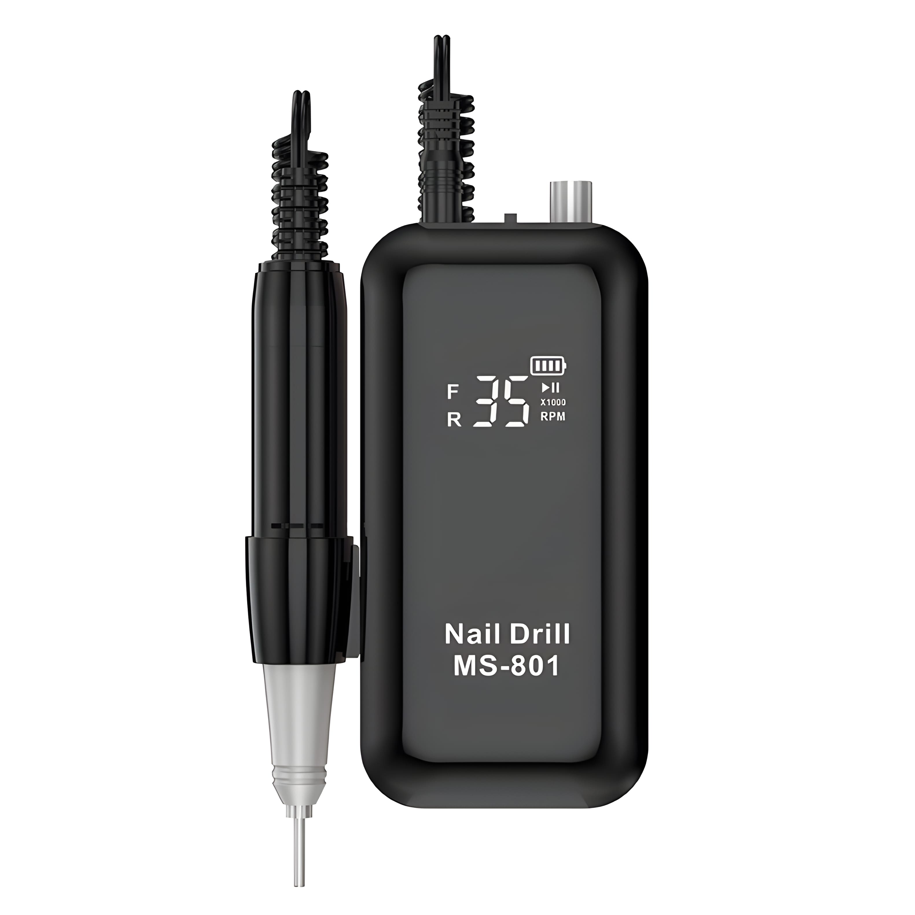 Cluzine - 35000RPM Rechargeable Nail Drill with LCD Display, for Home & Salon Manicure