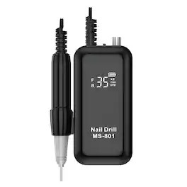 Cluzine - 35000RPM Rechargeable Nail Drill with LCD Display, for Home & Salon Manicure