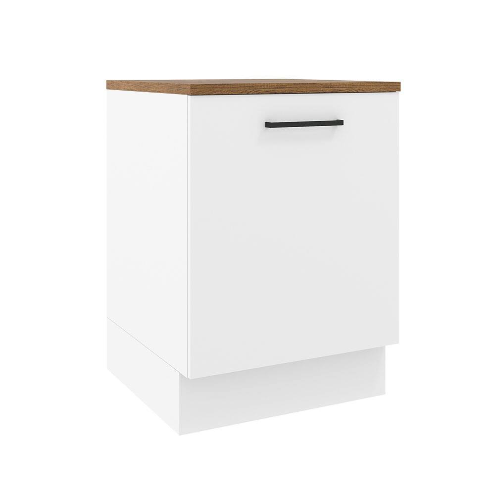 Front. Madesa - Madesa Hazel Kitchen Storage Base Cabinet with Adjustable Feet 23"L - White - White.