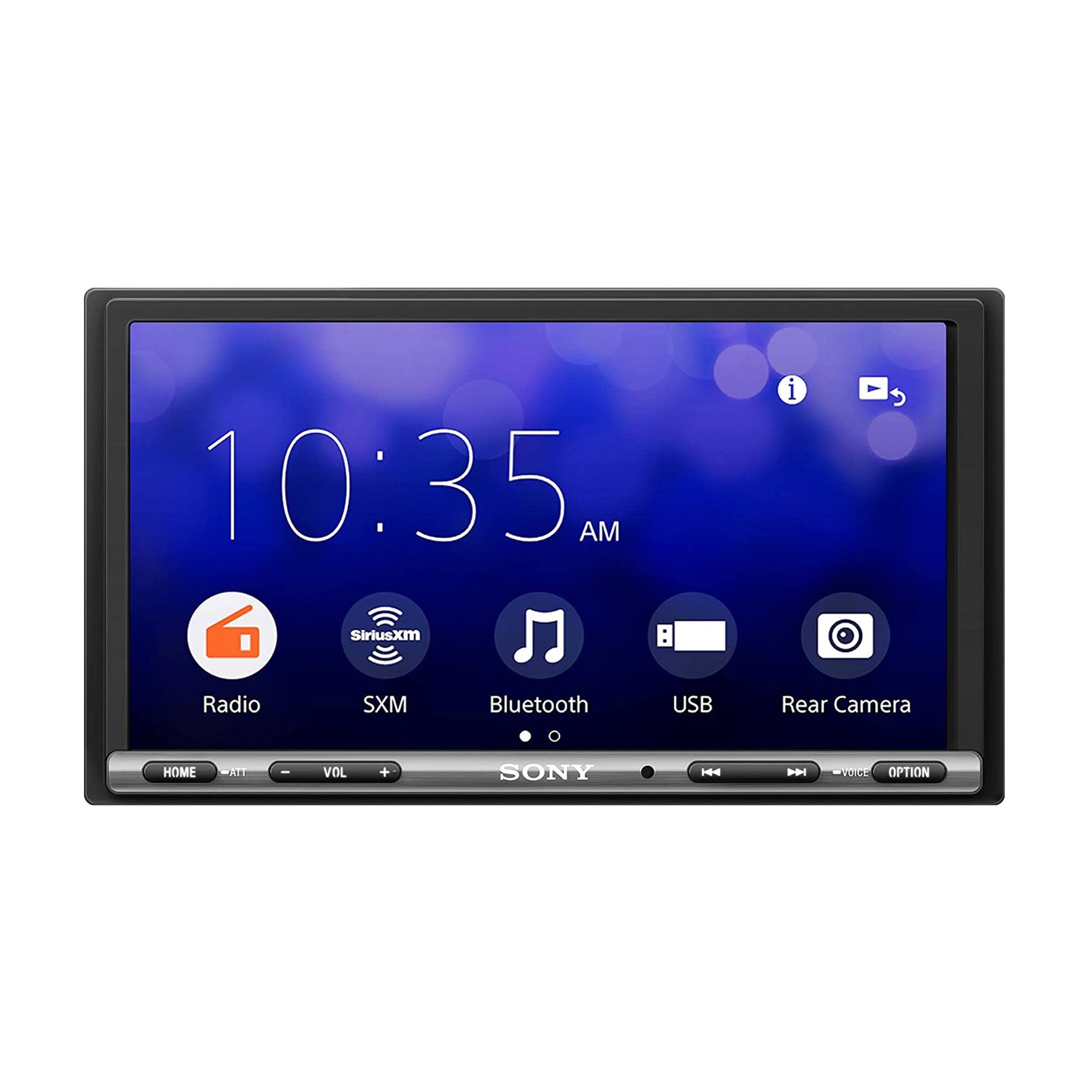10:35 AM

Radio SXM Bluetooth USB Rear Camera

SONY HH-T0icE

HOME VOL + OPTION