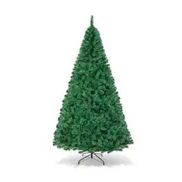 Ecooso - 8ft Artificial Christmas Tree PVC with Durable Metal Stand for Holiday Home Display - Green