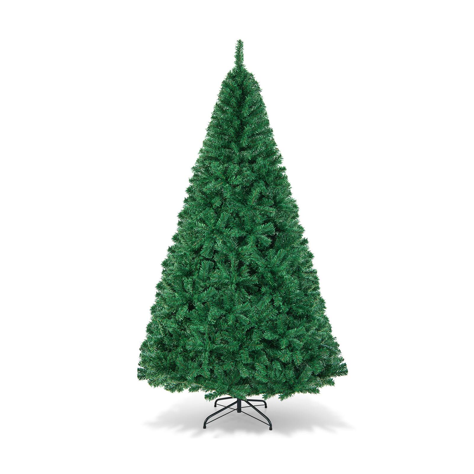 Ecooso - 8ft Artificial Christmas Tree PVC with Durable Metal Stand for Holiday Home Display - Green