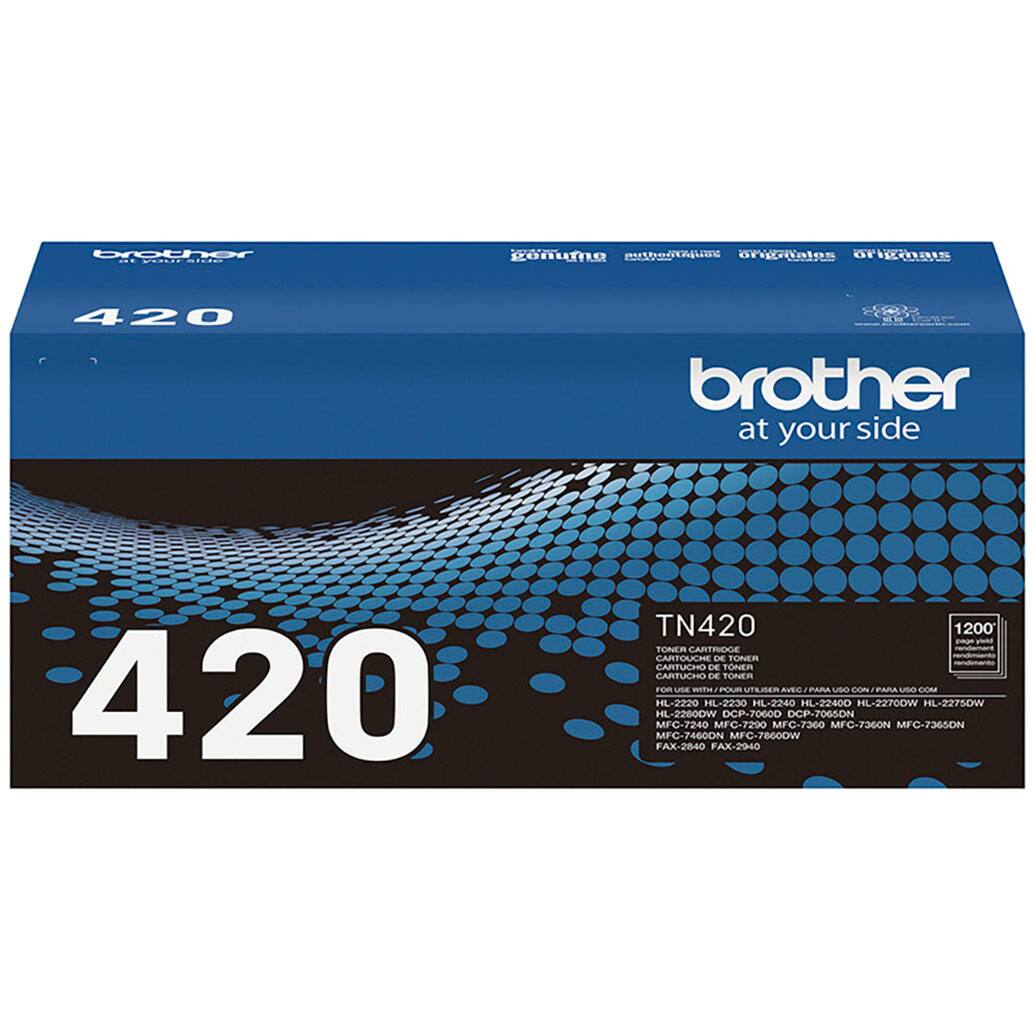 Brother at your side 420 TN420 1200 - Vid TONER CARTRIOGE CARTOM D TONE CARTUCINO - TONER CARTUCHO - TOER FO une wITE POLM UTLIER AUEC PARA use CON PARA u COME HL-2220 HL-2230 HL-2240 HL-22400 HL-2270OW HL-227SOW HL-22600W DCP-70600 DCP-J065DN MFC-7240 MFC-7290 MFC-7360 MFC-736ON MFC-736SON MFC-7460ON MFC-7860DW FAX-2840 FAX-2940