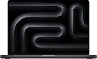 Front. Apple - MacBook Pro 16-inch Laptop - M5 Pro chip with 18-core CPU and 20-core GPU - 48GB Memory - 1TB SSD - Space Black.