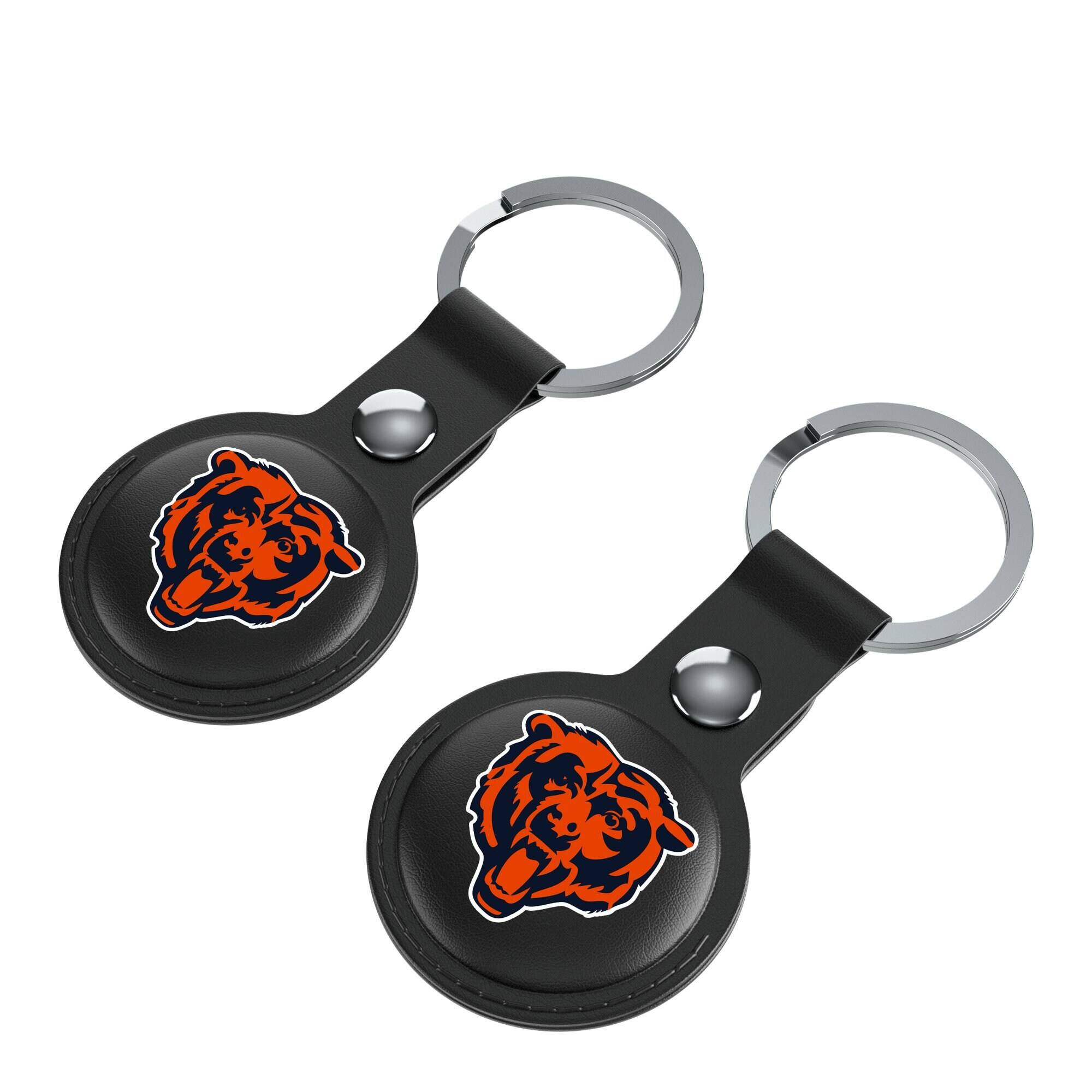 Alt View 2. Keyscaper - Black Chicago Bears Two-Pack AirTag Holders - No Size - Black.