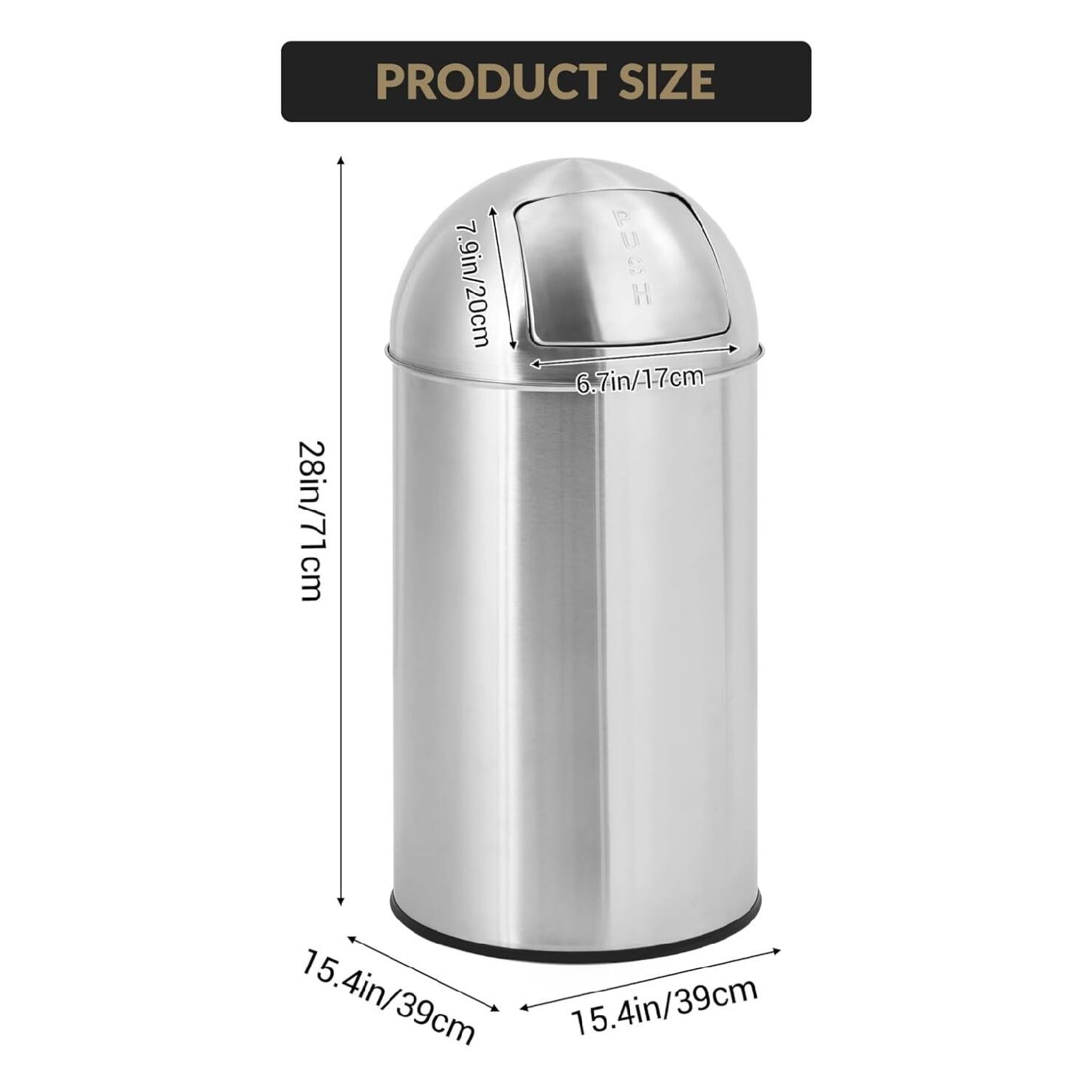 PRODUCT SIZE  
28in/71 cm  
7.9in/20cm  
6.7in/17cm  
15.4in/39cm  
15.4in/39cm